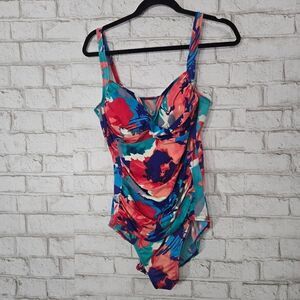 croft & barrow colorful one-piece swimsuit
